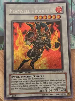 Yugioh 1x Flamvell Uruquizas HA01-EN024 Hidden Arsenal Secret Rare Light Play - Image 1