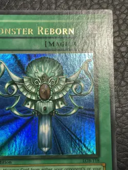 Yugioh Monster Reborn LOB-118 1st Edition North American Wavy Faded - Image 3