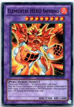 Elemental HERO Inferno - LCGX-EN076 - Super Rare - Yugioh EURO - Image 1