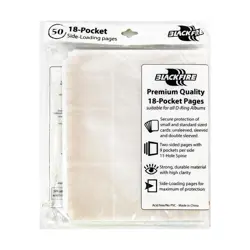 ADC Blackf Supplies - Card Sto 18-Pocket Side-Loading Binder Pages - Whit New - Image 1