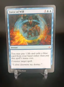 Custom Game Card-Force Of Will-Regular-LP Condition - Image 1