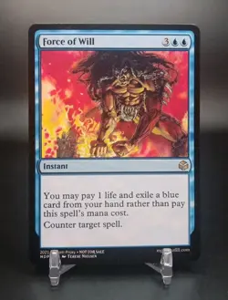 Custom Game Card-Force Of Will-Regular-LP Condition - Image 1