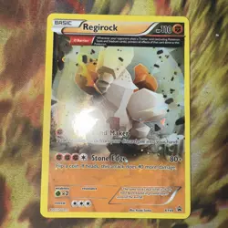 Pokemon TCG Regirock XY49 Promo Full Art Holo Card Near Mint Condition - Image 1