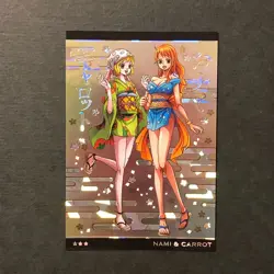 Y1450 Nami & Carrot SR Holo Japanese One Piece Wano Country Wafer Card - Image 1