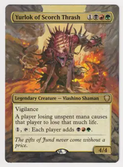 Altered Yurlok of Scorch Thrash LP MTG Hand Painted Unique Custom Extended Art! - Image 1