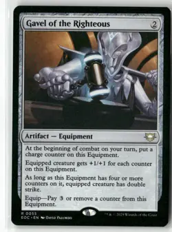 Gavel of the Righteous 55 NM MTG Commander: Edge of Eternities Magic - Image 1