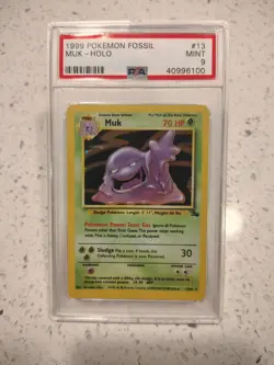 Muk 13/62 1999 Pokemon Fossil Holo PSA 9 - Image 1