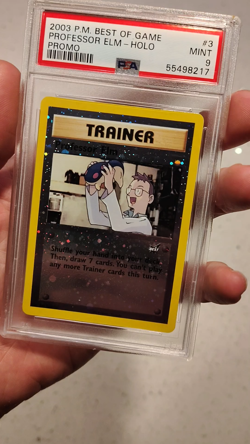 Pokemon Best Of Game Professor Elm Holo Promo #3 PSA 9 - Image 2