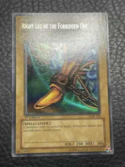 Yugioh Right Leg Of The Forbidden One LOB-120 1st Edition North American Glossy - Image 2