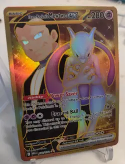 "Custom-Made"High Quality,Holo,Team Rockets Mewtwo #240"Display-card" - Image 1