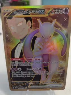"Custom-Made"High Quality,Holo,Team Rockets Mewtwo #240"Display-card" - Image 2