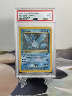 Pokemon Card 1st Edition Articuno - Fossil Set No. 2/62 - PSA 9 MINT - Holo - Image 1