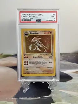Pokemon Card 1st Edition Kabutops - Fossil Set No. 9/62 - PSA 9 MINT - Holo - Image 1