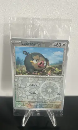 Pokemon TCG Lechonk Scarlet Violet 155/198 Holo Pokemon Center Promo Card Sealed - Image 1
