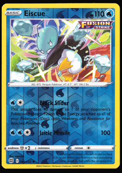 Eiscue 044/172 Reverse Holo Brilliant Stars Pokemon TCG Card NM - Image 1