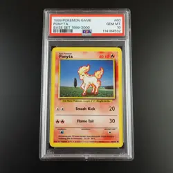 PSA 10 Ponyta 60/102 Base Set 1999-2000 4th Print Non Holo Graded Pokemon Card - Image 1