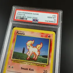 PSA 10 Ponyta 60/102 Base Set 1999-2000 4th Print Non Holo Graded Pokemon Card - Image 2