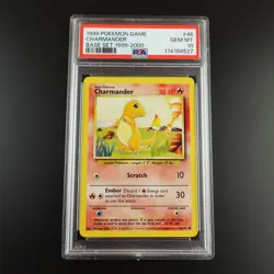 PSA 10 Charmander 46/102 Base Set 4th print 1999-2000 Graded Pokemon Card - Image 1