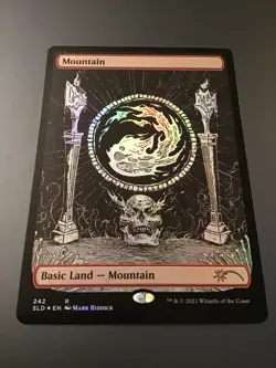 MTG Secret Lair #242 Mountain Full Art Foil NM - Image 1