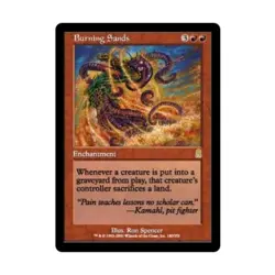 WOTC MtG Odyssey Burning Sands (R) (Foil) EX - Image 1