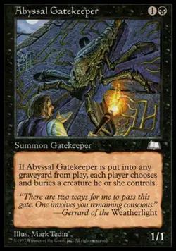 Abyssal Gatekeeper - Light Play MTG Weatherlight - Image 1
