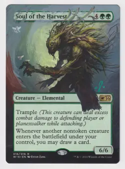 Altered Soul of the Harvest HP MTG Magic Hand Painted Unique Custom Extended Art - Image 1