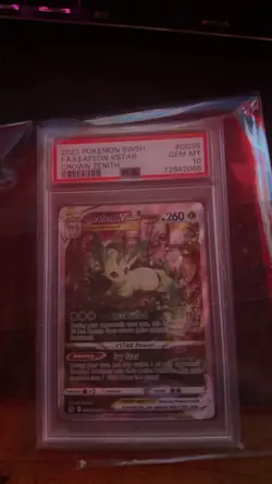 2023 Pokemon SWSH Leafeon VSTAR Crown Zenith Gem Mint 10 - Image 1