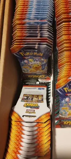 $100 OFF - 155 x Pokemon TCG Scarlet & Violet SURGING SPARKS Blister Pack - Image 1