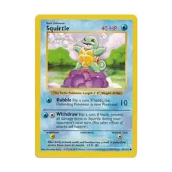 Pokemon Pokemon Base Set (Shadowless) Squirtle (C) #63 VG - Image 1