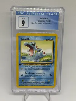 Totodile pokemon (2000) neo genesis 1st edition 81/111 cgc mint 9 - Image 1