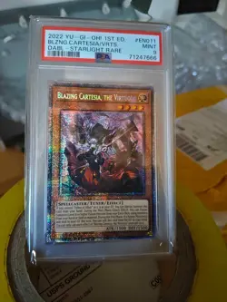 YUGIOH 1ST DABL-EN011 BLAZING CARTESIA VIRTUOUS STARLIGHT PSA 9 MINT #71247666 - Image 1