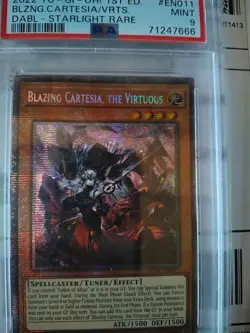 YUGIOH 1ST DABL-EN011 BLAZING CARTESIA VIRTUOUS STARLIGHT PSA 9 MINT #71247666 - Image 3