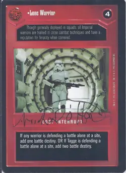 Star Wars CCG - Michael O‘Hagan † (Stormtrooper) - autograph / signed card - Image 1