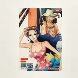 Y1425 Nico Robin & Usopp Japanese One Piece x Morinaga Clear Card No.007 - Image 1