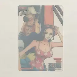 Y1425 Nico Robin & Usopp Japanese One Piece x Morinaga Clear Card No.007 - Image 2