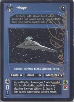 Star Wars CCG - Michael Sheard/Culver † (Ozzel/Needa) - signed card - autograph - Image 3