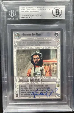 Star Wars CCG - Michael Pangrazio (Tarn Mison) signed card - Beckett BAS - Image 1