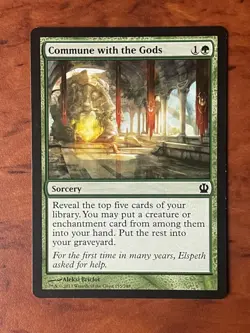 Commune with the Gods MTG Magic the Gathering Card LP Lightly Played THS - Image 1