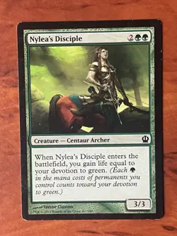 Nylea's Disciple MTG Magic the Gathering Card LP Lightly Played THS - Image 1