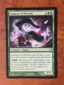 Nemesis of Mortals MTG Magic the Gathering Card LP Lightly Played THS - Image 1