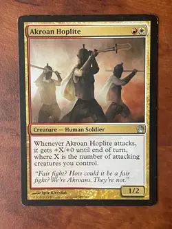 Akron Hoplite MTG Magic the Gathering Card LP Lightly Played THS - Image 1