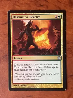 Destructive Revelry MTG Magic the Gathering Card LP Lightly Played THS - Image 1