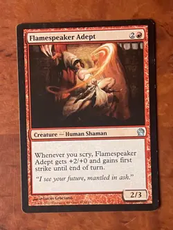 Flamespeaker Adept MTG Magic the Gathering Card LP Lightly Played THS - Image 1