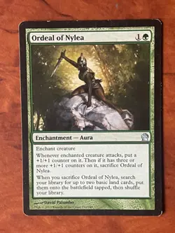 Ordeal of Nylea MTG Magic the Gathering Card LP Lightly Played THS - Image 1