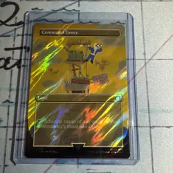 MTG Borderless SURGE FOIL Command Tower U 0888 NM Universes Beyond: Fallout - Image 3