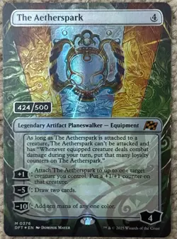 The Aetherspark (Serialized) Near-Mint Foil #424/500 - Aetherdrift - MTG - Image 1