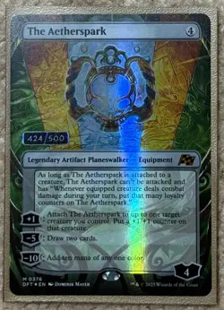 The Aetherspark (Serialized) Near-Mint Foil #424/500 - Aetherdrift - MTG - Image 3