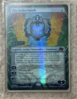 The Aetherspark (Serialized) Near-Mint Foil #424/500 - Aetherdrift - MTG - Image 4