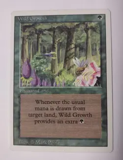 MTG Wild Growth 4th Edition Regular Common - Image 1