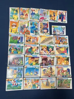 Lot of 31 Pokemon Carddass Anime Collection Normal Cards Japanese 1998 Vintage - Image 1